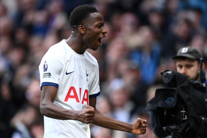Pape Sarr skoraði bæði mörk Tottenham í dag
