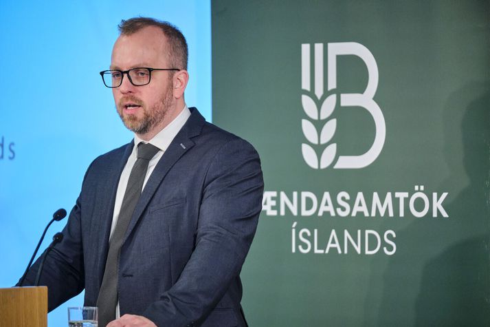 Trausti Hjálmarsson formaður Bændasamtaka Íslands á Búnaðarþingi nýlega. 