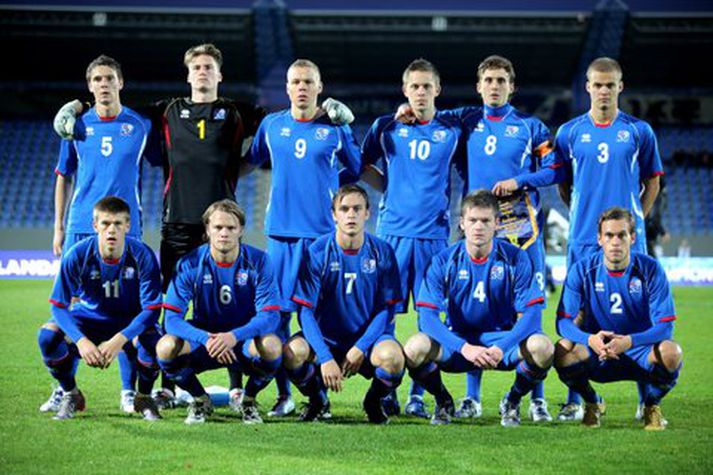 Íslenska U-21 landsliðið.