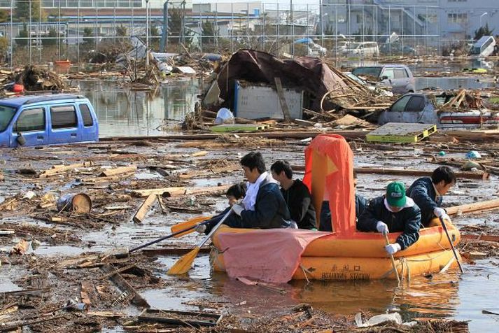 Hamfarirnar voru hrikalegar í Japan.