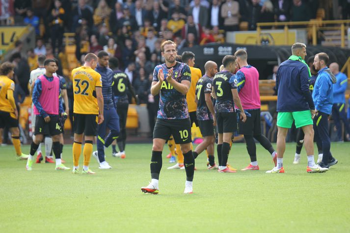 Harry Kane eftir leikinn gegn Wolves á dögunum.