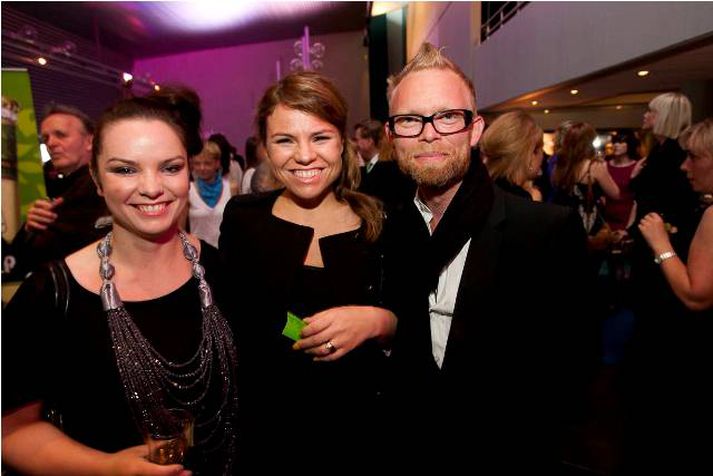 Elín Arnar, Marta María og Arnar Gauti voru meðal gesta