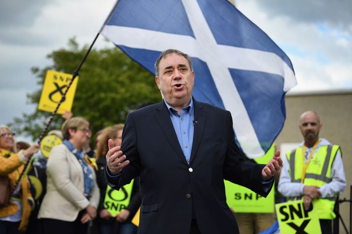 Alex Salmond í kosningabaráttunni í fyrra