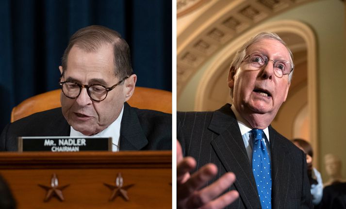 Jerry Nadler og Mitch McConnell.