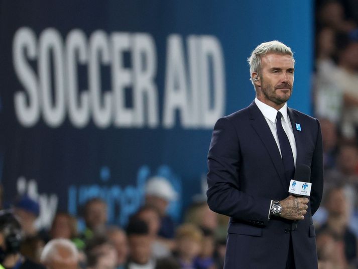 Svo virðist sem David Beckham, sendiherra UNICEF, verði eitt aðal andlit HM 2022 sem fram fer í Katar.