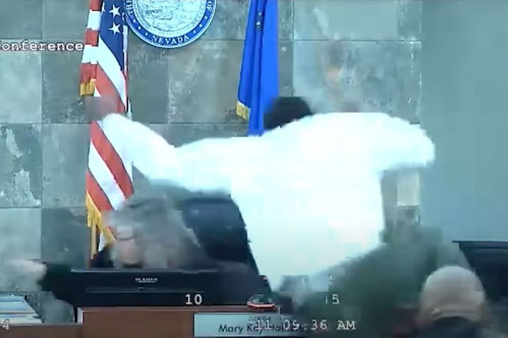 Upptökur úr dómsal í Las Vegas eru ekki í háskerpu.