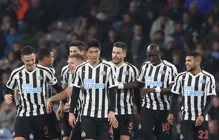 Leikmenn Newcastle fagna.