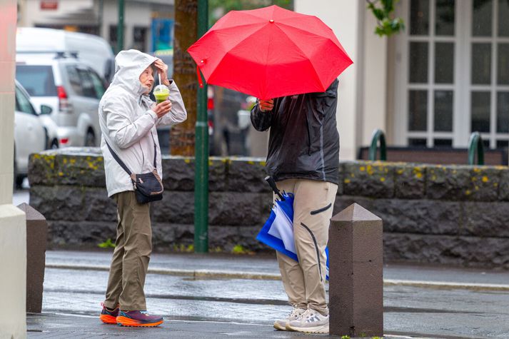 Það er útlit fyrir skúrir víða í dag, djúp lægð væntanleg eftir helgi.