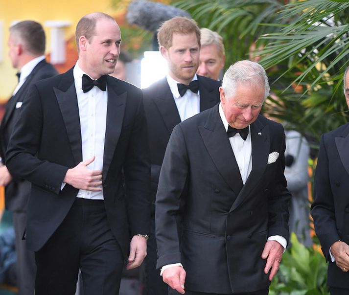 Vilhjálmur ásamt Karli föður sínum og Harry bróður.