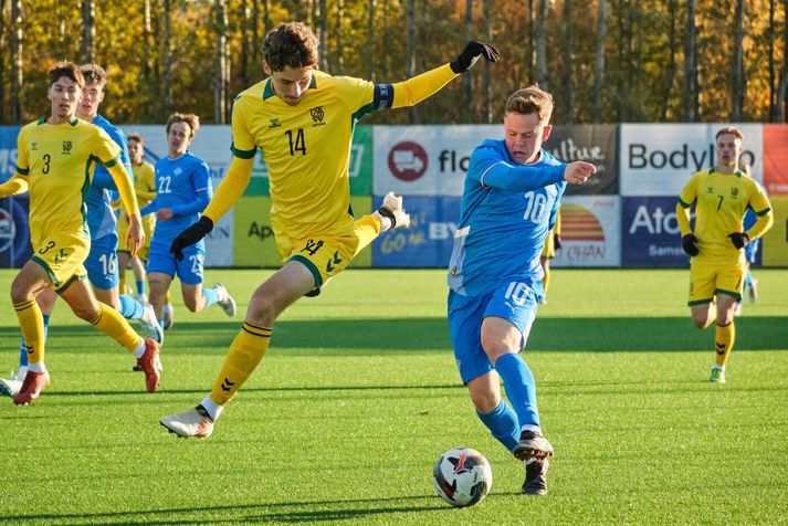 Eggert Aron er lykilmaður í U-21 árs landsliði Íslands.