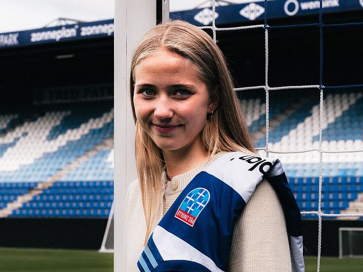 Ragnheiður Þórunn Jónsdóttir var sú eina í íslenska liðinu sem skoraði í dag en samt vann liðið 3-2.