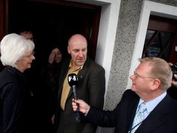 Formenn stjórnarflokkanna, þau Steingrímur Sigfússon og Jóhanna Sigurðardóttir ræddu málin í gær.