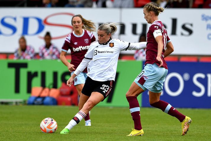 Dagný Brynjarsdóttir í leik með West Ham fyrr á tímabilinu.