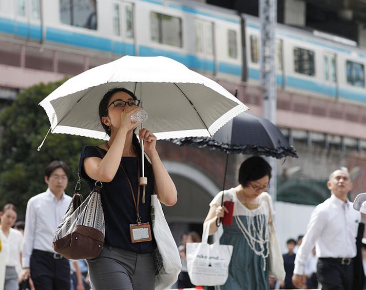 Í gær mældist 41,1 gráðu hiti í borginni Kumagaya sem er mesti hiti sem mælst hefur í Japan frá því mælingar hófust.