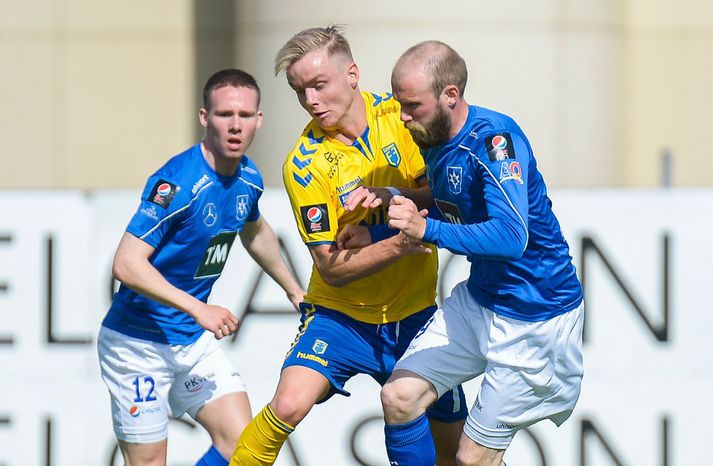 Fjölnismenn fögnuðu sigri í kvöld eftir að hafa lent undir.