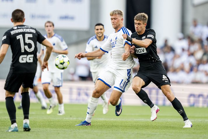 Andreas Cornelius skoraði tvívegis fyrir FC Kaupmannahöfn í kvöld.