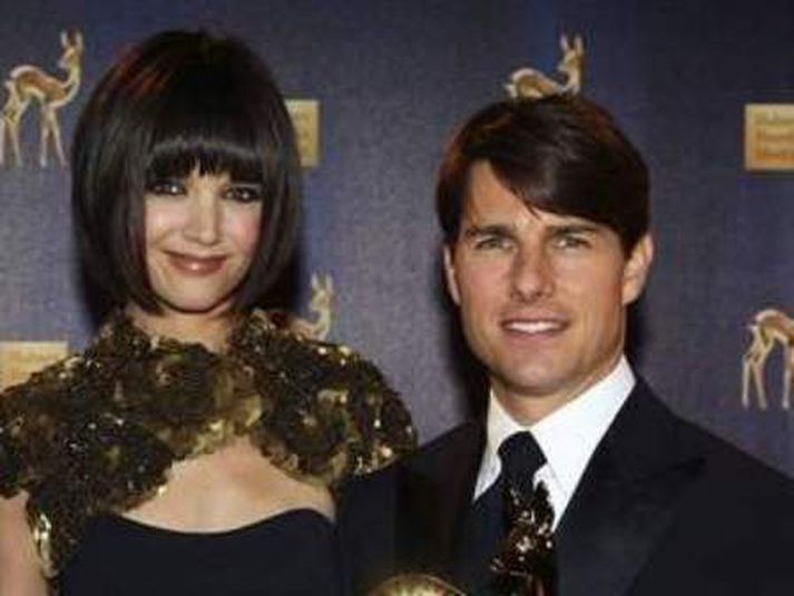 Tom Cruise segist hafa fallið strax fyrir eiginkonu sinni, Katie Holmes.