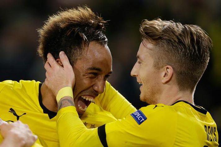 Aubameyang og Reus eru miklir vinir.