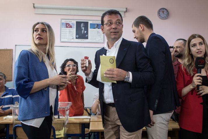 Ekrem Imamoglu, nýkjörinn borgarstjóri Istanbúl.