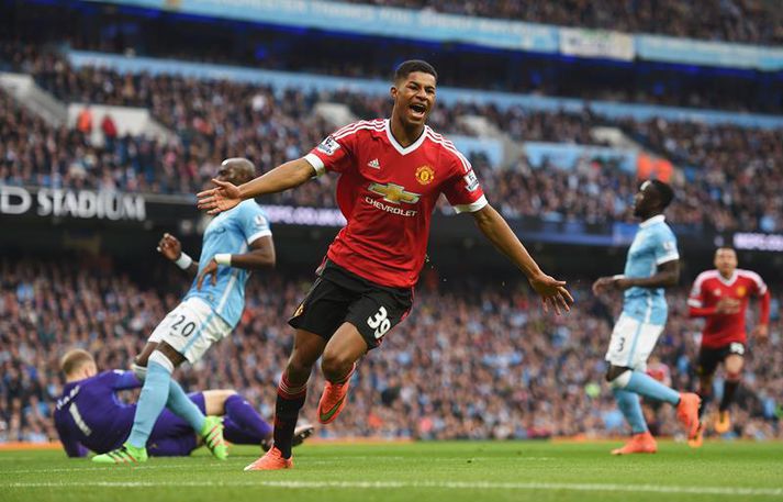 Spurning hvort Rashford skori líka gegn City í Kína?