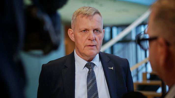 Jón Gunnarsson, dómsmálaráðherra, í viðtali eftir að hann stóð af sér vantrauststillögu á Alþingi 30. mars 2023.