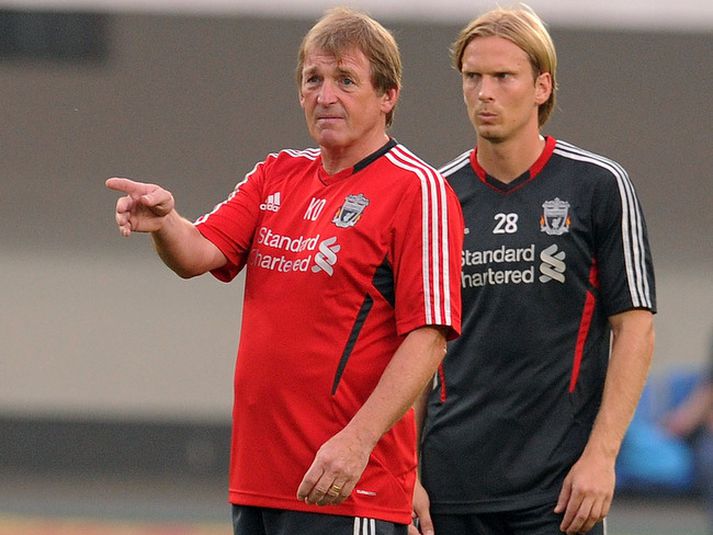 Christian Poulsen og Kenny Dalglish.