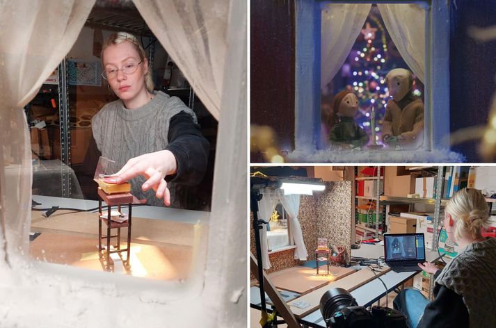 Kristný þurfti að ganga í öll störf við gerð tónlistarmyndbandsins „Það sem jólin snúast um“.