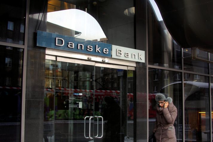 Útibú Danske bank í Tallin í janúar í fyrra. Bankanum var úthýst frá Eistlandi vegna peningaþvættishneykslisins.