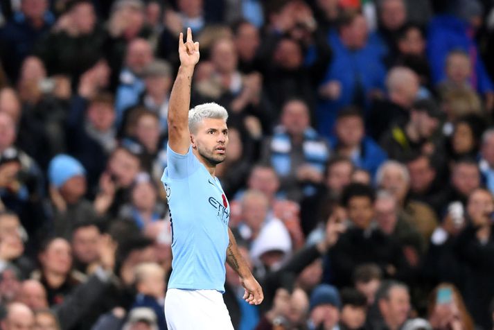 Aguero fagnar marki sínu