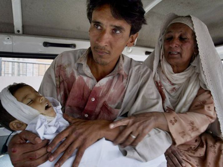Frá Pakistan í morgun. Mynd/AP