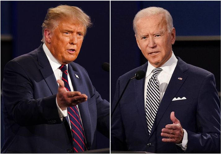 Ekkert verður af öðrum sjónvarpskappræðum Trump og Biden eftir að forsetinn dró sig úr þeim þegar tilkynnt var að þær færu fram í gegnum fjarfund.