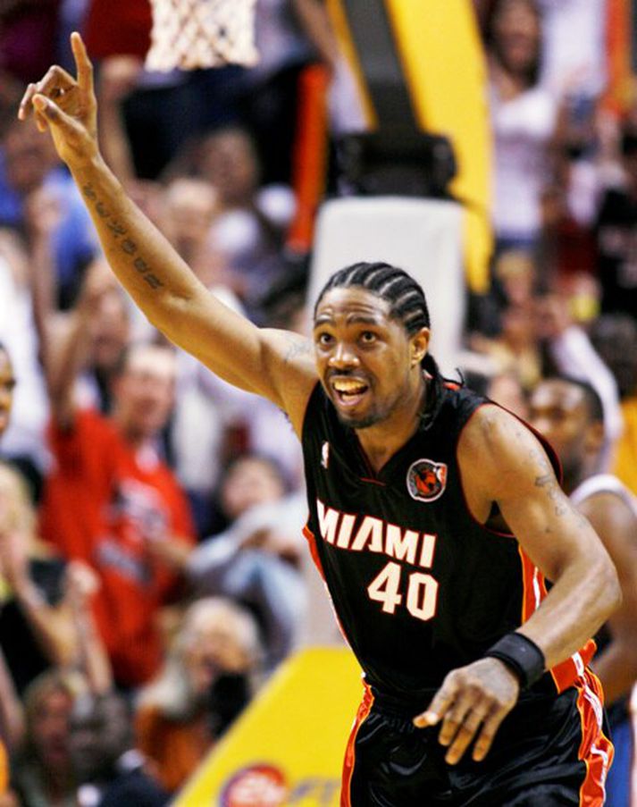 Udonis Haslem átti langan og farsælan feril í NBA deildinni.