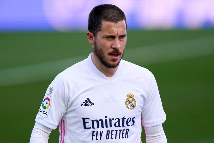 Eden Hazard í leik gegn Levante um helgina, sem Real Madrid tapaði 2-1.