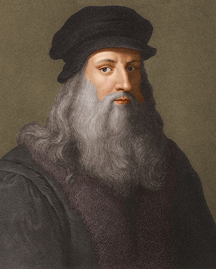 Sjálfsmynd af Leonardo da Vinci (1452 - 1519), máluð í kringum 1510.