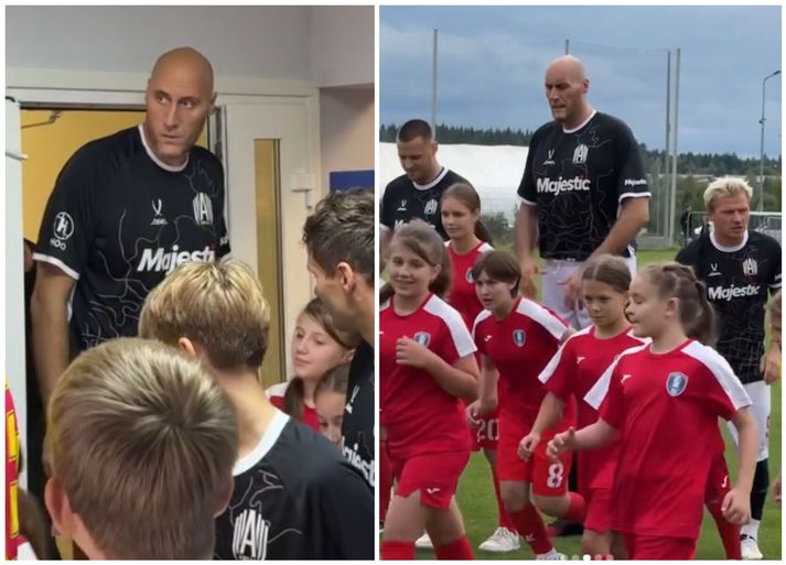 Pavel Podkolzin er engin smásmíði. Ímyndaðu þér að vera varnarmaður og þurfa að reyna að dekka hann í hornspyrnum.