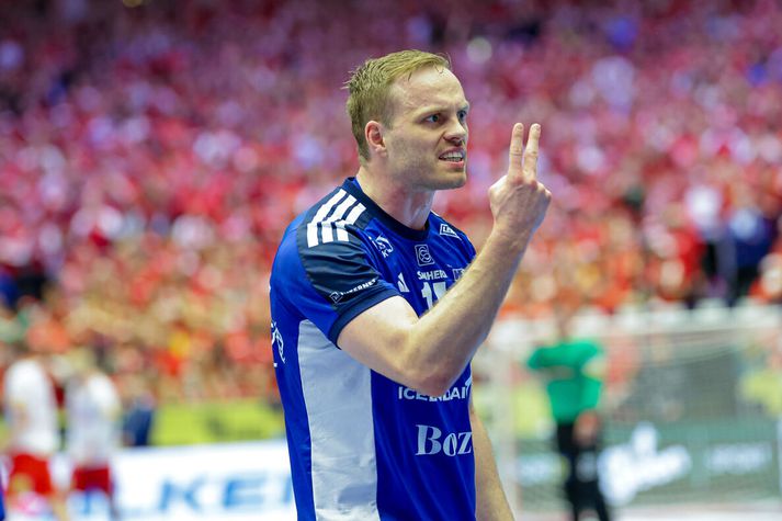 Ómar Ingi Magnússon byrjaði leikinn frábærlega en náði ekki að halda það eins vel út.