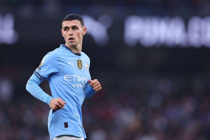 Phil Foden skoraði fyrsta mark Manchester City.