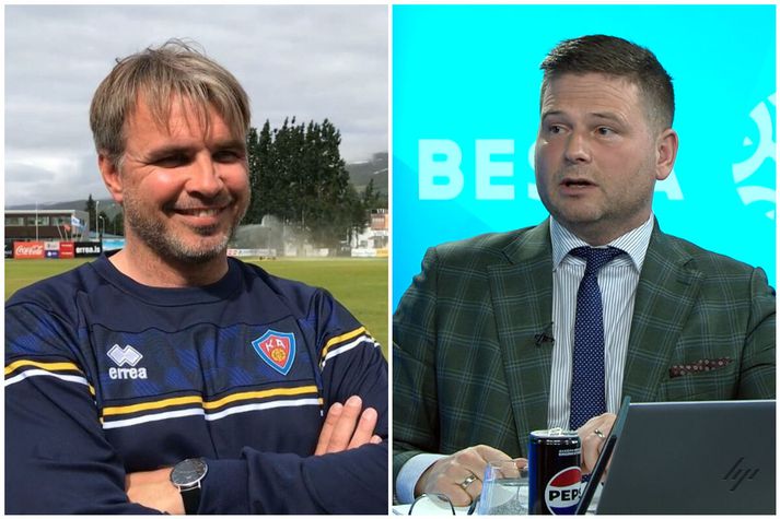 Sævar Pétursson, framkvæmdastjóri KA, var ekki sáttur við þá Bjarna Guðjónsson og Ólaf Kristjánsson í þætti gærkvöldsins.