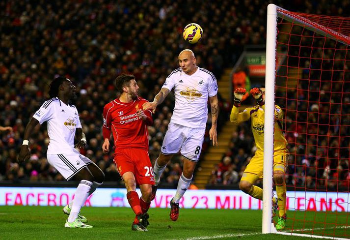 Shelvey skorar hér glæsilegt sjálfsmark.