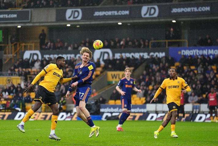 Nick Woltemade var í strangri gæslu hjá varnarmönnum Wolves.