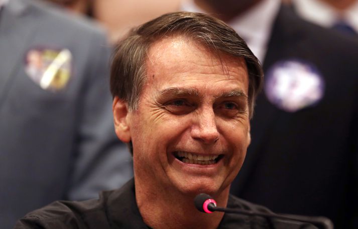 Jair Bolsonaro verður mjög líklega næsti forseti Brasilíu.