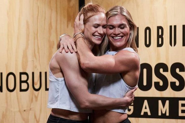 Anníe Mist Þórisdóttir og Katrín Tanja Davíðsdóttir á heimsleikunum í CrossFit í júlílok.