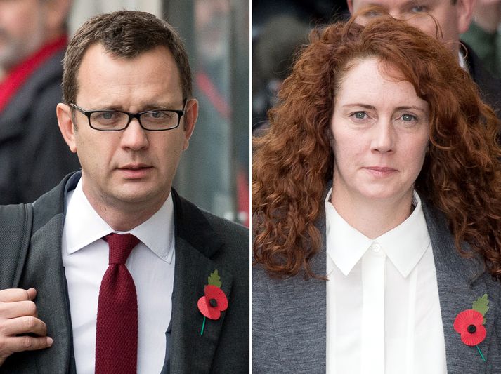 Andy Coulson og Rebekah Brooks stýrðu bæði blaðinu News of the Word á sínum tíma.