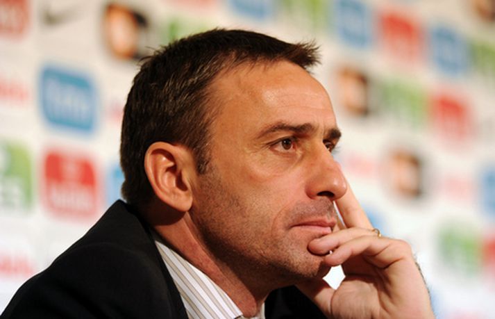 Paulo Bento á blaðamannafundinum í gær.