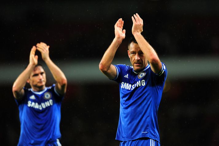 John Terry, til hægri, ásamt Frank Lampard.