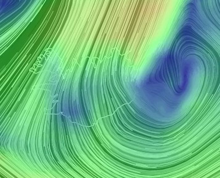 Veðrið er verst á Austurlandi.