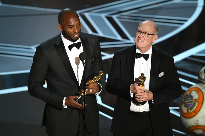 Kobe Bryant vann Óskarsverðlaun árið 2018.