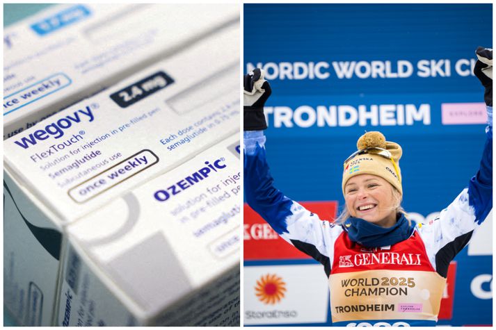 Frida Karlsson og félagar í sænska landsliðinu munu auglýsa danska lyfjafyrirtækið sem framleiðir Ozempic og Wegovy. 