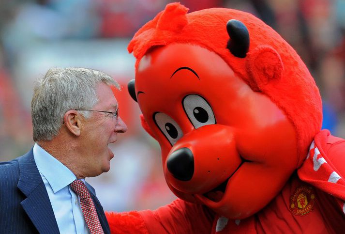 Tveir eldrauðir. Sir Alex og Fred the Red.