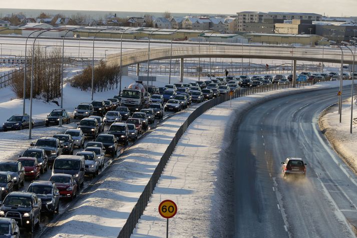 Staðan er oftar en ekki svona í síðdegisumferðinni.